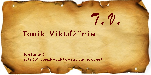 Tomik Viktória névjegykártya